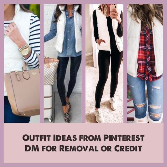 Off White Quilted Puffer Vest faux fur collar Hoodie Size M Vest LAST CALL ITEM! - Picture 7 of 10